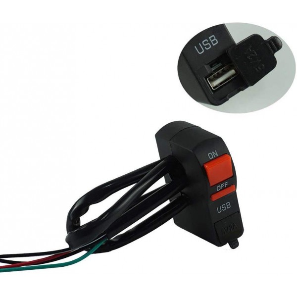 ΑΔΙΑΒΡΟΧΟΣ ΔΙΑΚΟΠΤΗΣ ON / OFF ΜΕ USB ΜΗΧΑΝΗΣ ΓΙΑ ΦΩΤΑ 1110-81